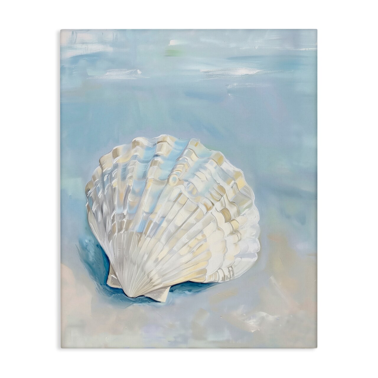 Stupell Industries Coastal Scallop Clam Canvas Wall Art Design by Arlington Prints